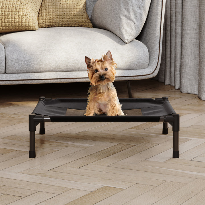 PETMAKER Elevated Dog Bed 24.5x18.5 Black Portable Waterproof Indoor Outdoor Image 3