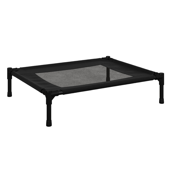 PETMAKER Elevated Dog Bed 30x24 Black Portable Weather-Resistant Cot for Pets Image 1