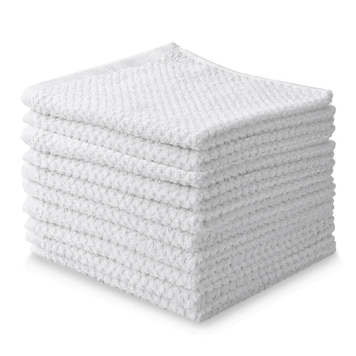10-Pack: Multipurpose Super Absorbent Ultra Soft 100% Cotton Ring Spun Stitched Wash cloths Image 7