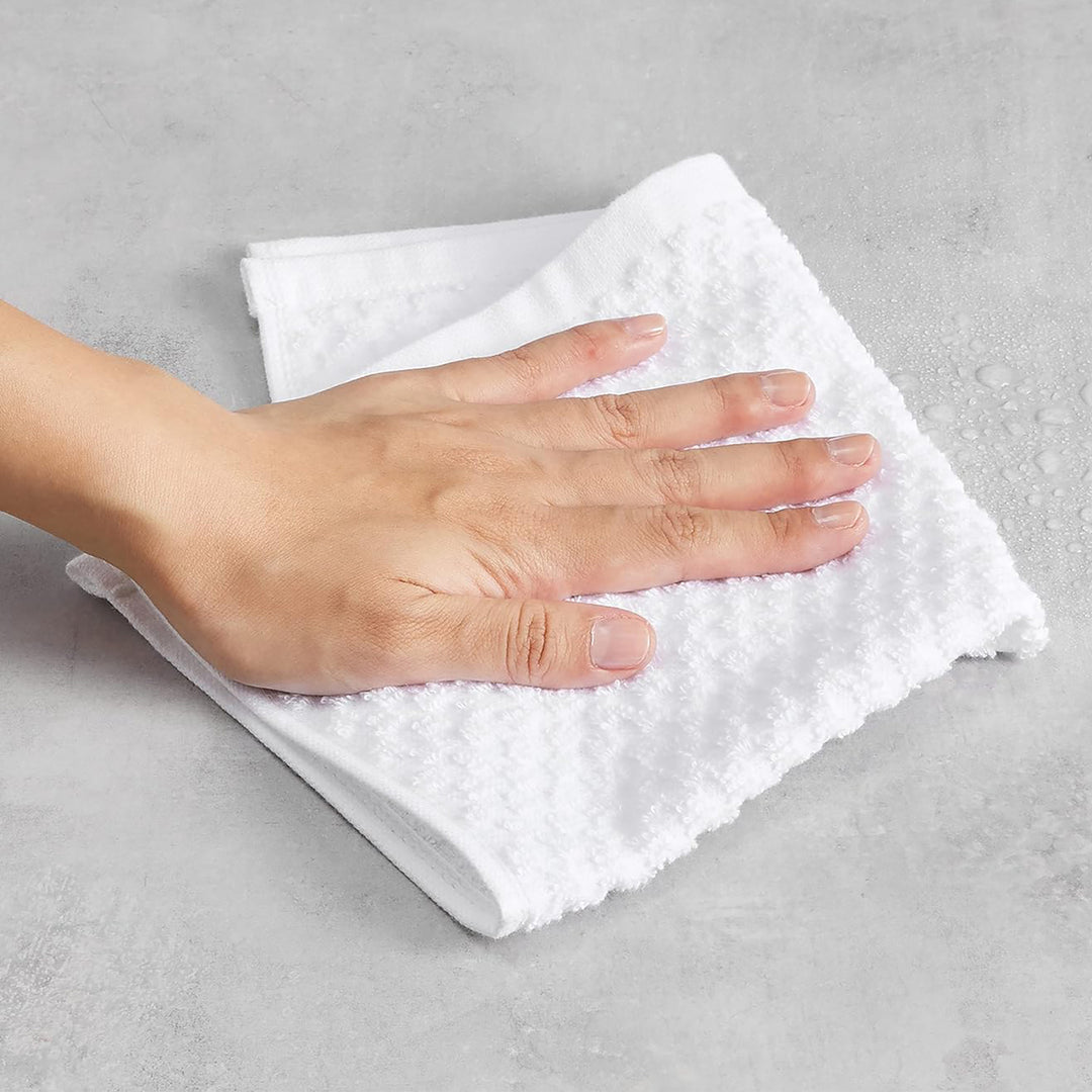 10-Pack: Multipurpose Super Absorbent Ultra Soft 100% Cotton Ring Spun Stitched Wash cloths Image 11