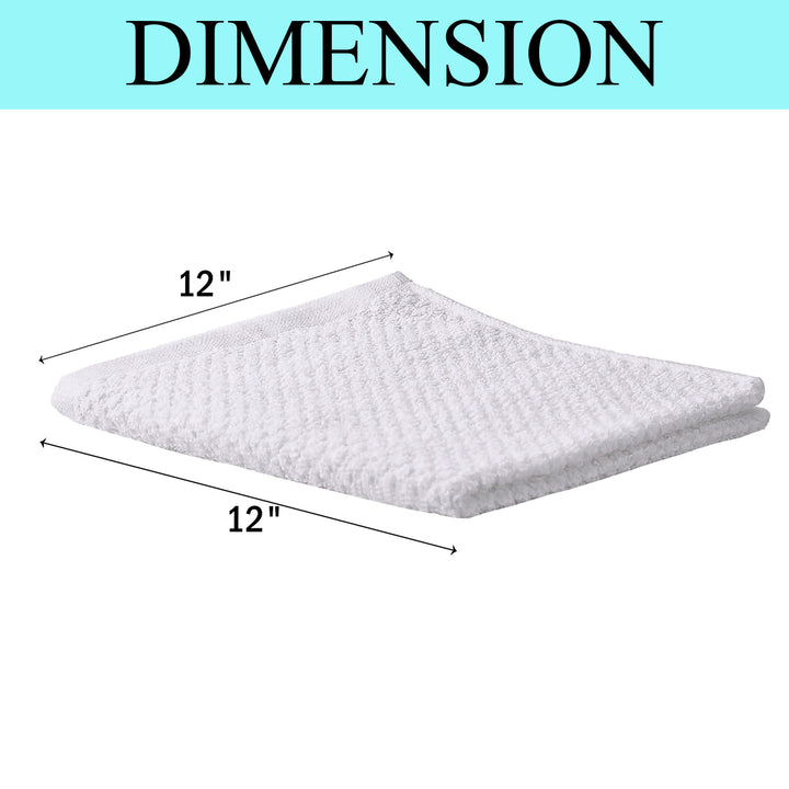 10-Pack: Multipurpose Super Absorbent Ultra Soft 100% Cotton Ring Spun Stitched Wash cloths Image 12