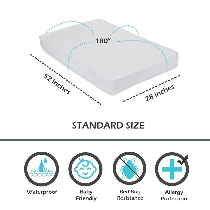 100% Vinyl Heavy Duty Water Resistant Breathable Zippered Encasement Mattress Protector 16 Image 4