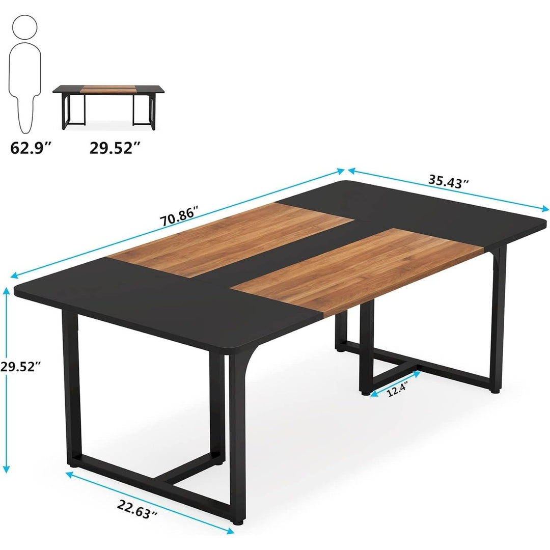 Rectangle Conference Table 8 Person Business Office Desk Waterproof Metal Legs Image 7