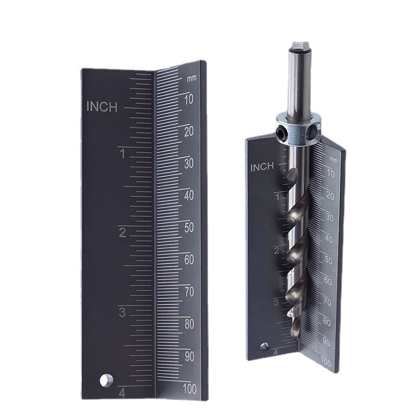 0-100 Mm,0-4" Drill Stop Gauge Depth Measure Ruler Installation Auxiliary Tools Image 1