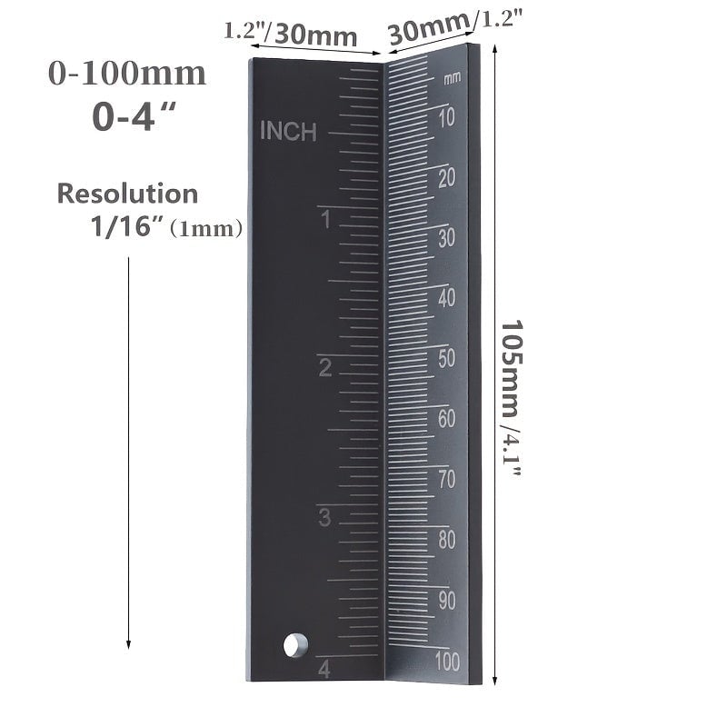 0-100 Mm,0-4" Drill Stop Gauge Depth Measure Ruler Installation Auxiliary Tools Image 4