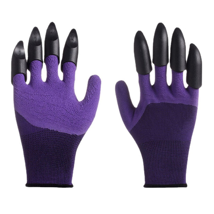 1 Pair Safety Gloves Garden Gloves Rubber TPR Thermo Plastic Builders Work ABS Plastic Claws Image 1