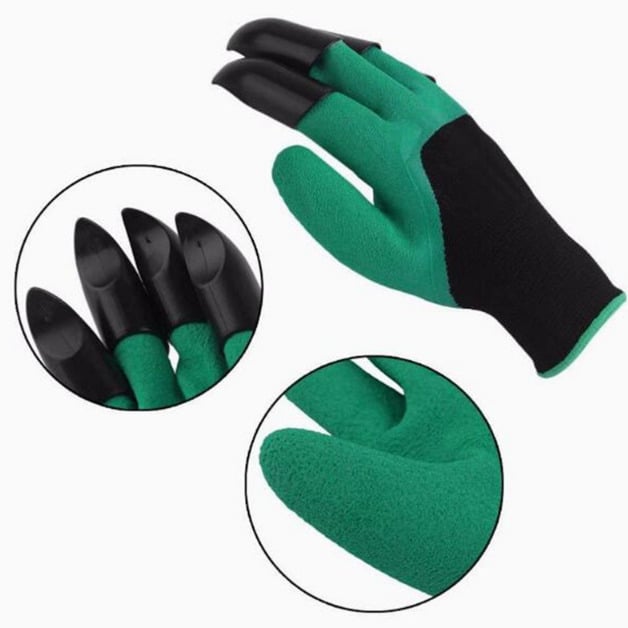 1 Pair Safety Gloves Garden Gloves Rubber TPR Thermo Plastic Builders Work ABS Plastic Claws Image 2