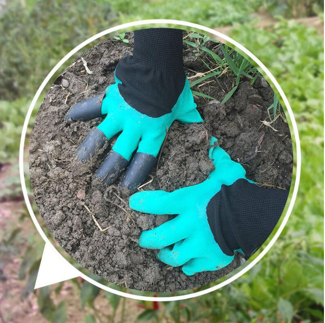 1 Pair Safety Gloves Garden Gloves Rubber TPR Thermo Plastic Builders Work ABS Plastic Claws Image 6