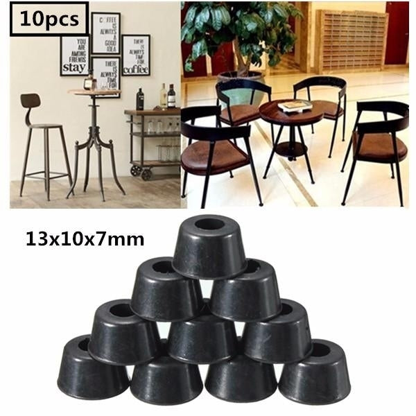 10pcs 13x10x7mm Chair Leg Table Crutch Feet Stools Furniture Rubber Protector Image 6