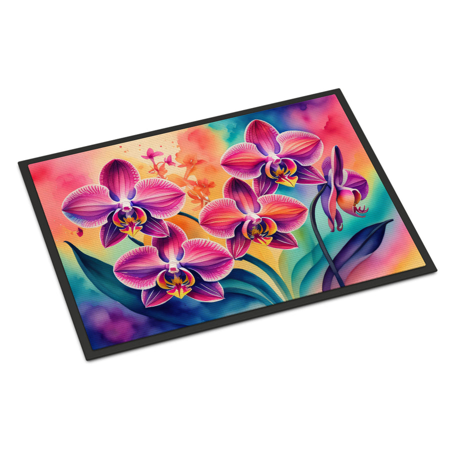 Orchids in Color Indoor or Outdoor Mat 24x36 Image 1
