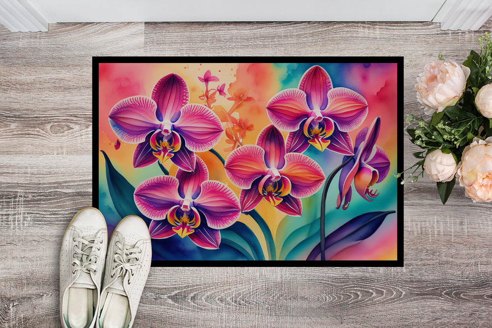 Orchids in Color Indoor or Outdoor Mat 24x36 Image 2