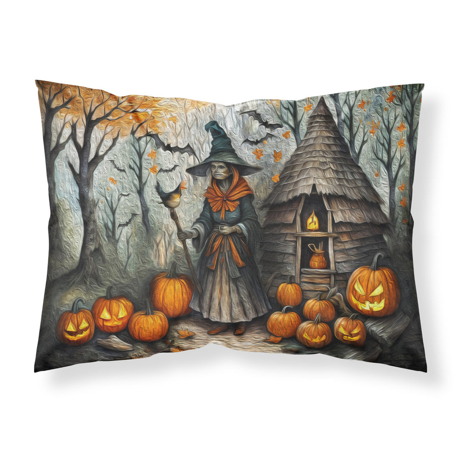 Slavic Witch Spooky Halloween Fabric Standard Pillowcase Image 1