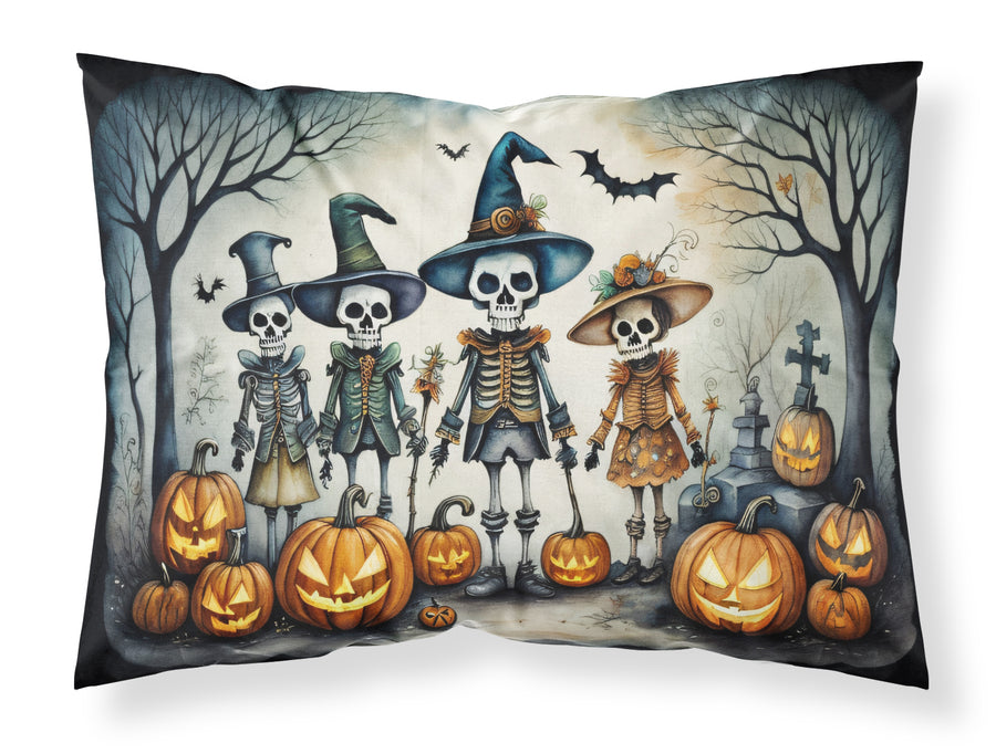 Calacas Skeletons Spooky Halloween Fabric Standard Pillowcase Image 1