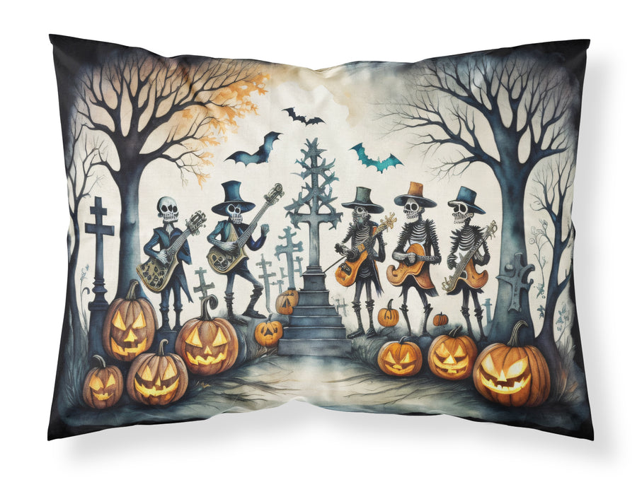 Mariachi Skeleton Band Spooky Halloween Fabric Standard Pillowcase Image 1