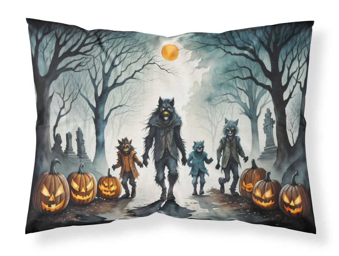 Werewolves Spooky Halloween Fabric Standard Pillowcase Image 1