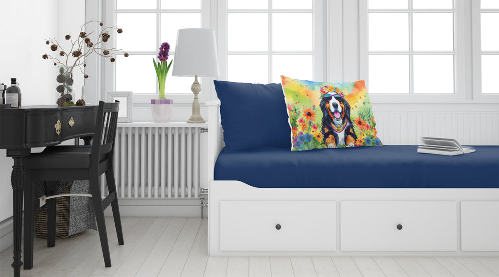 Bernese Mountain Dog Hippie Dawg Standard Pillowcase Image 2