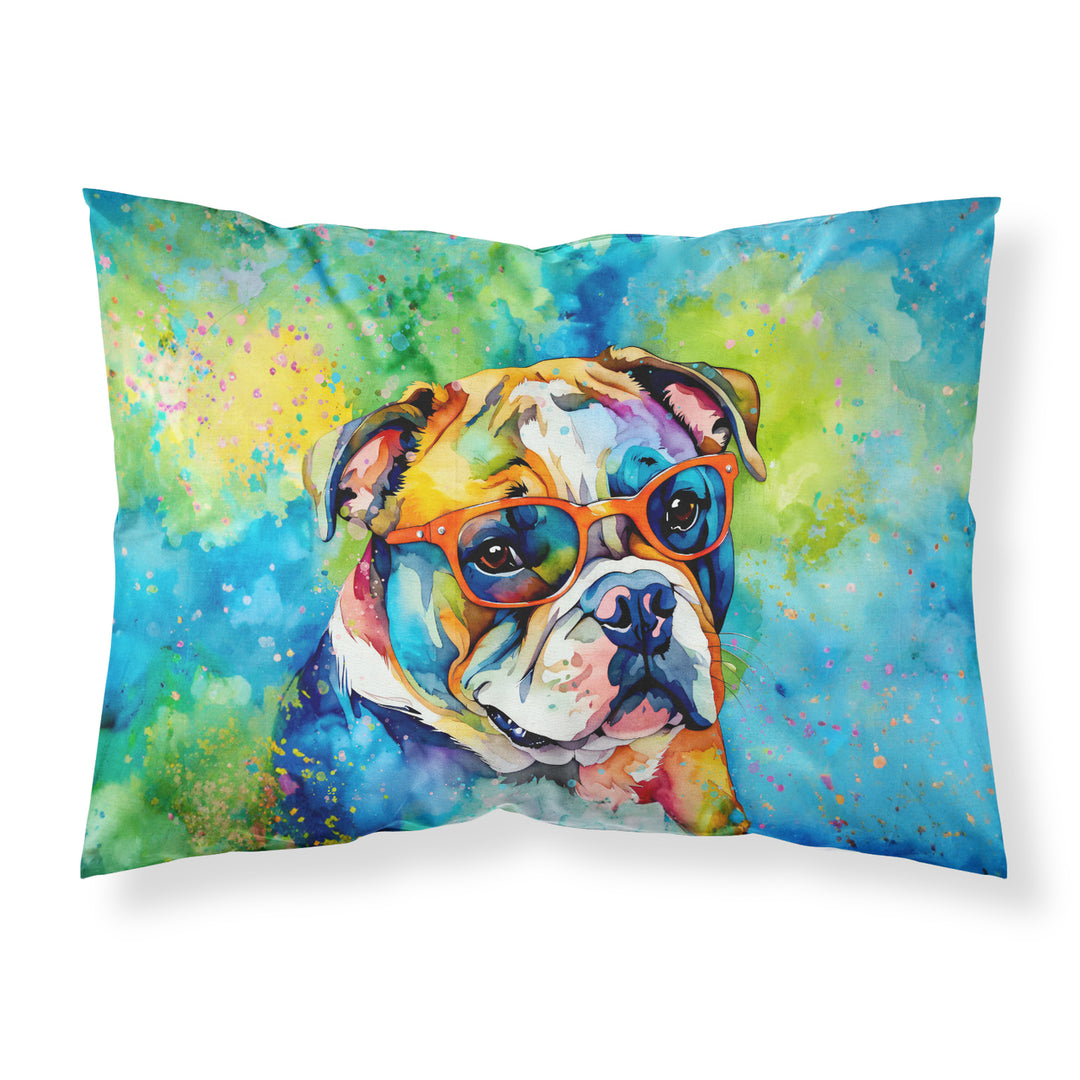 English Bulldog Hippie Dawg Standard Pillowcase Image 1