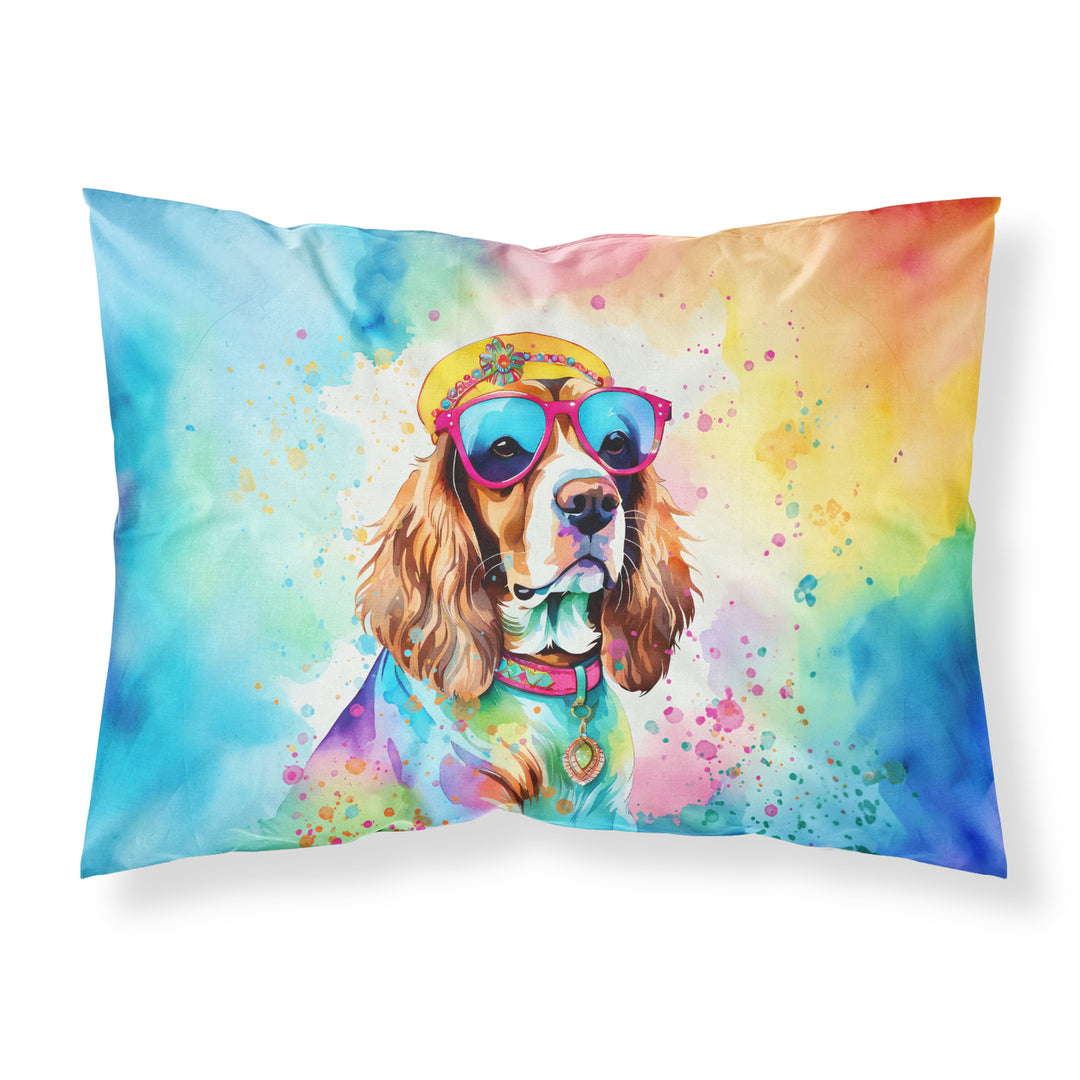 Cavalier Spaniel Hippie Dawg Standard Pillowcase Image 1