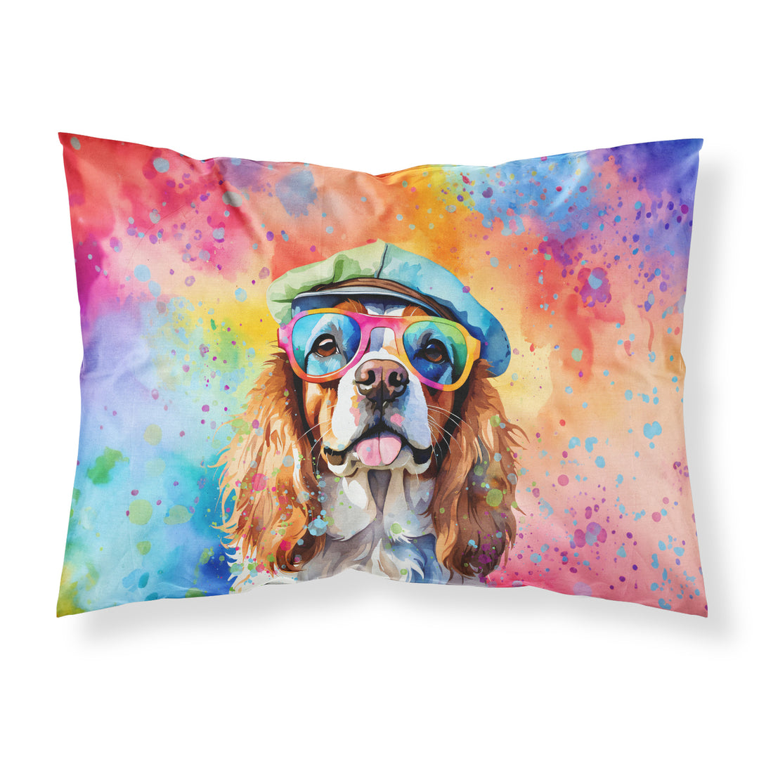 Cavalier Spaniel Hippie Dawg Standard Pillowcase Image 1