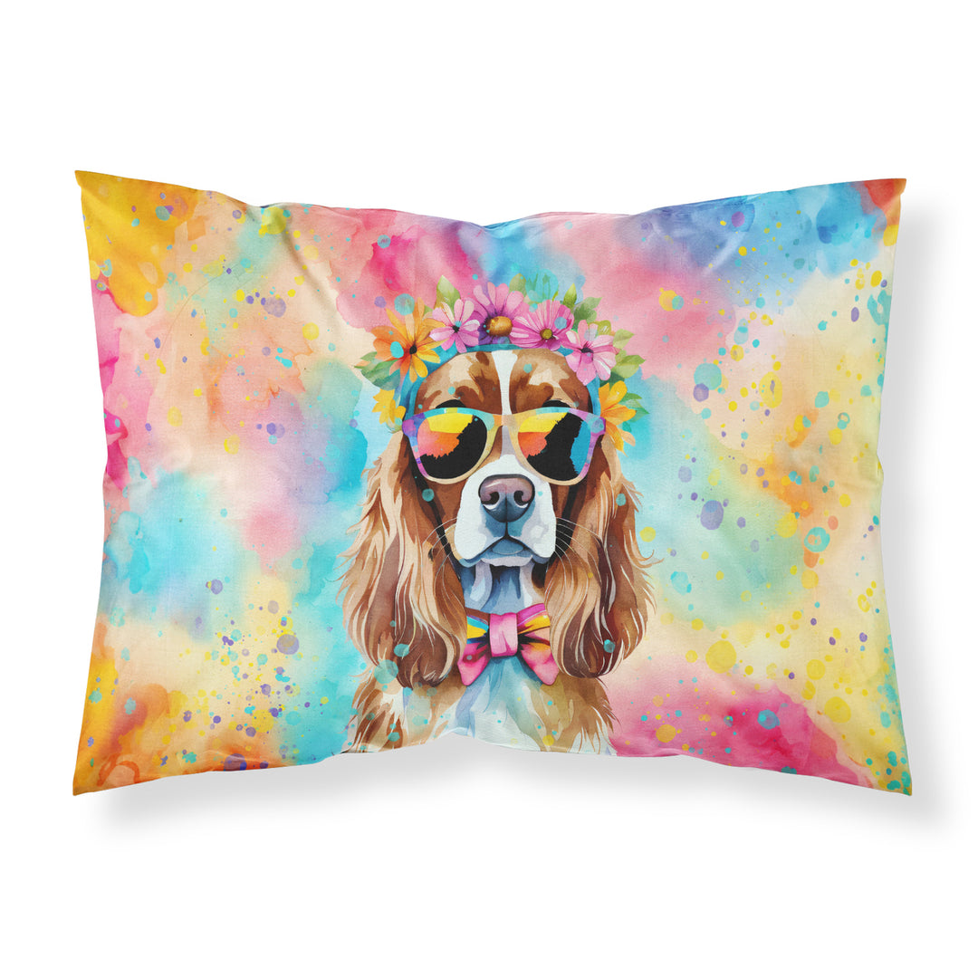 Cavalier Spaniel Hippie Dawg Standard Pillowcase Image 1