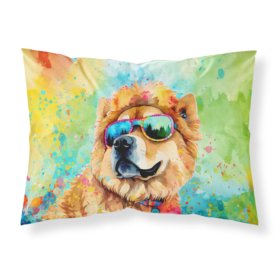 Chow Chow Hippie Dawg Standard Pillowcase Image 1