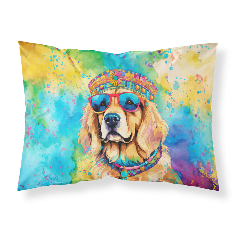 Golden Retriever Hippie Dawg Standard Pillowcase Image 1