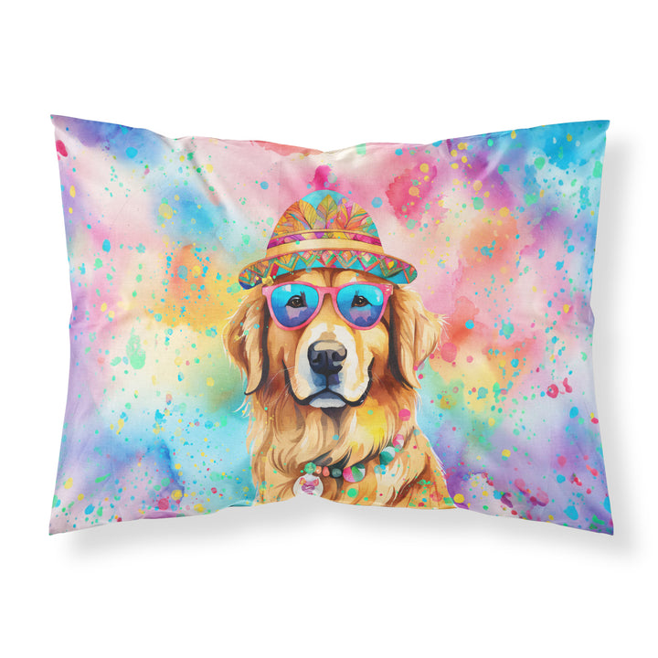 Golden Retriever Hippie Dawg Standard Pillowcase Image 1