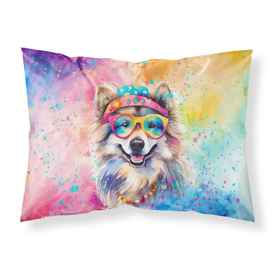 Keeshond Hippie Dawg Standard Pillowcase Image 1