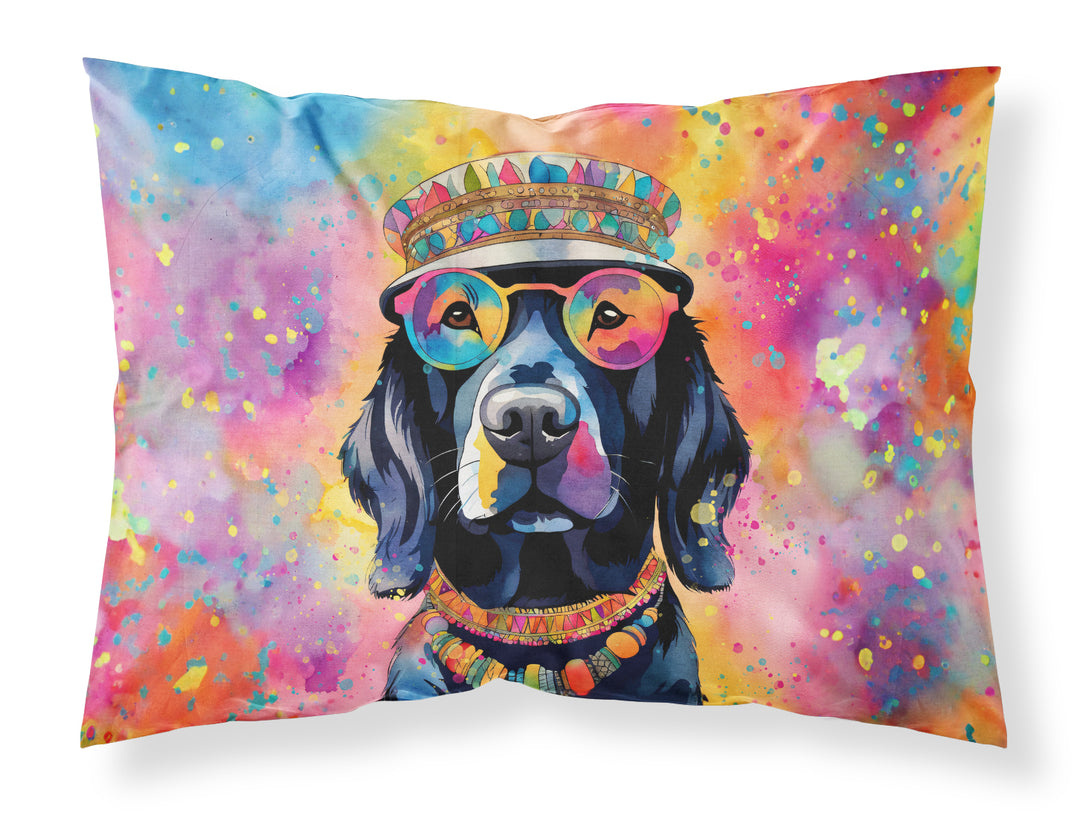 Black Labrador Hippie Dawg Standard Pillowcase Image 1