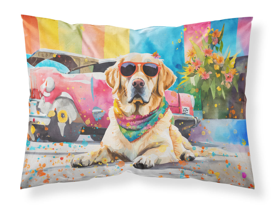 Yellow Labrador Hippie Dawg Standard Pillowcase Image 1