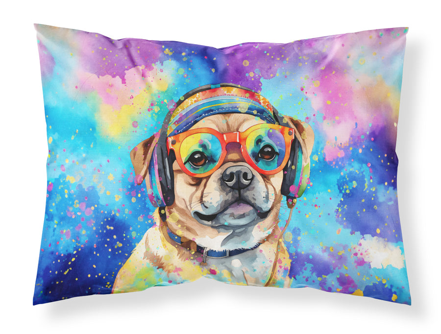 Pug Hippie Dawg Standard Pillowcase Image 1