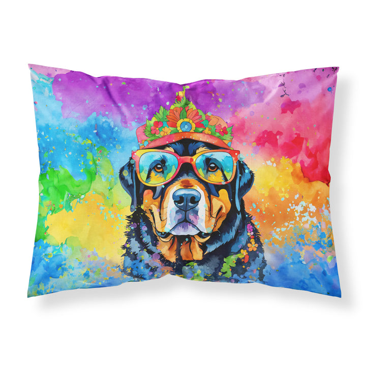 Rottweiler Hippie Dawg Standard Pillowcase Image 1