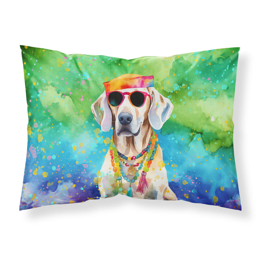 Weimaraner Hippie Dawg Standard Pillowcase Image 1