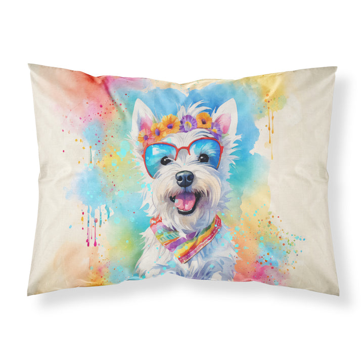 Westie Hippie Dawg Standard Pillowcase Image 1