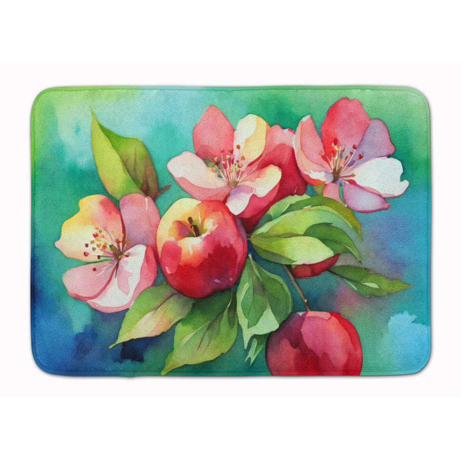 Arkansas Apple Blossom in Watercolor Memory Foam Kitchen Mat Image 1