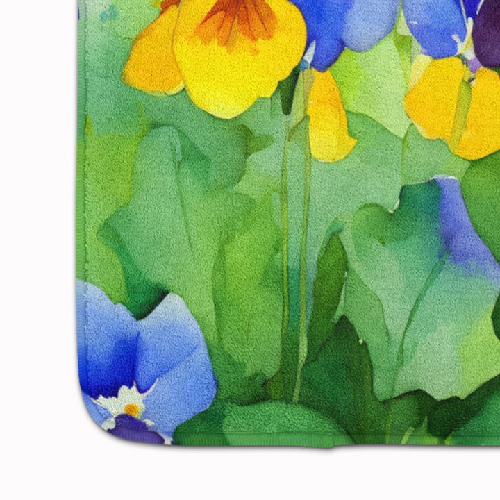 Illinois Violet in Watercolor Memory Foam Kitchen Mat Image 4