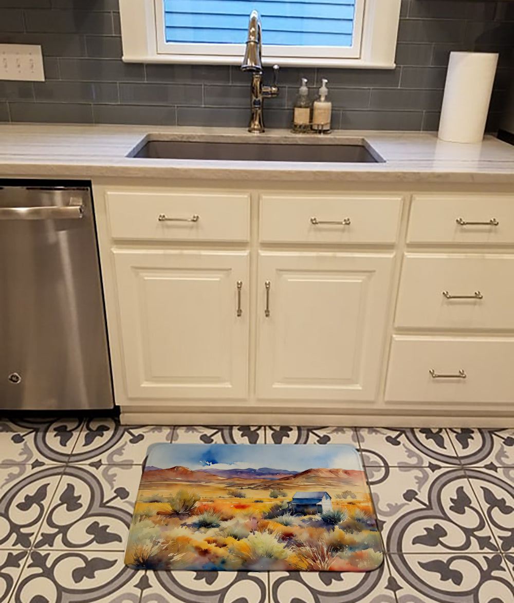 Nevada Sagebrush in Watercolor Memory Foam Kitchen Mat Image 2
