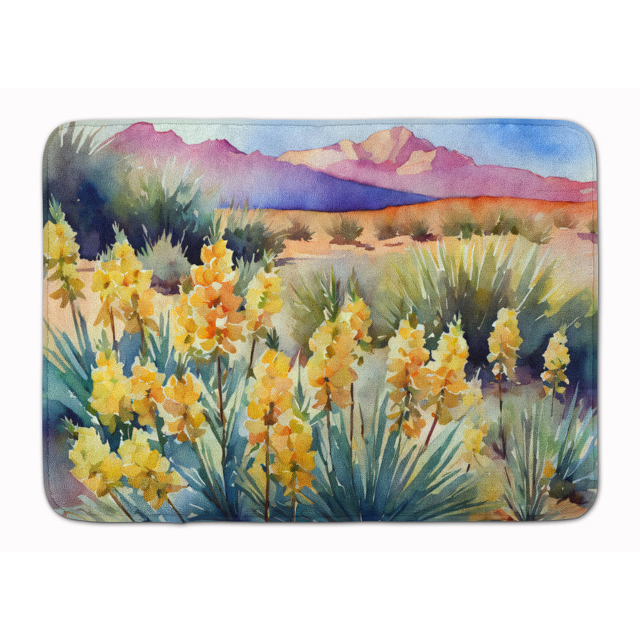 Mexico Yucca Flower in Watercolor Memory Foam Kitchen Mat Image 1