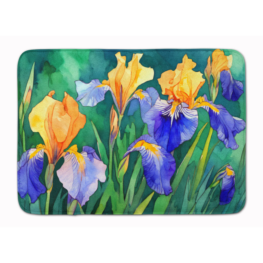 Tennessee Iris in Watercolor Memory Foam Kitchen Mat Image 1