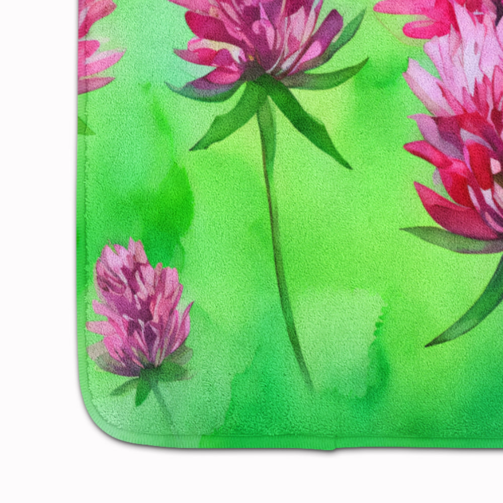 Vermont Red Clover in Watercolor Memory Foam Kitchen Mat Image 4