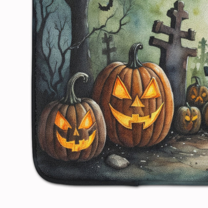 Graveyard Spooky Halloween Memory Foam Kitchen Mat Image 4
