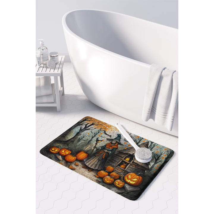 Slavic Witch Spooky Halloween Memory Foam Kitchen Mat Image 3