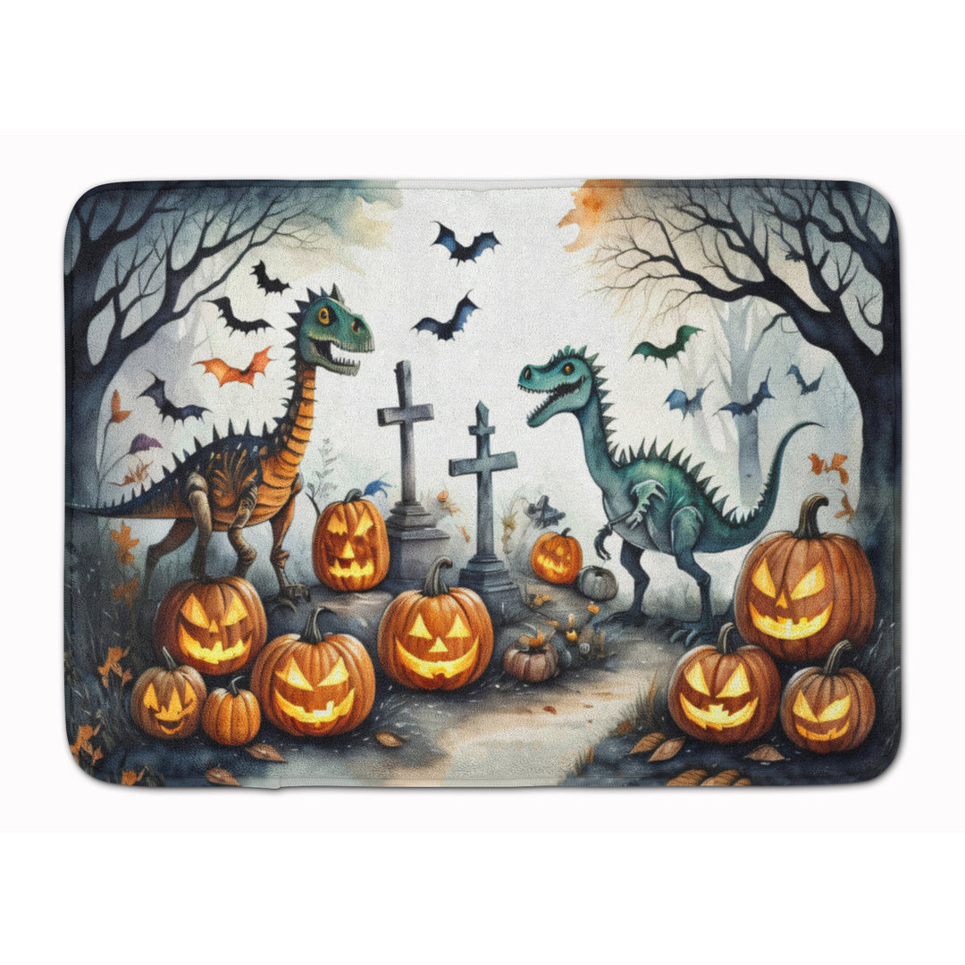 Dinosaurs Spooky Halloween Memory Foam Kitchen Mat Image 1