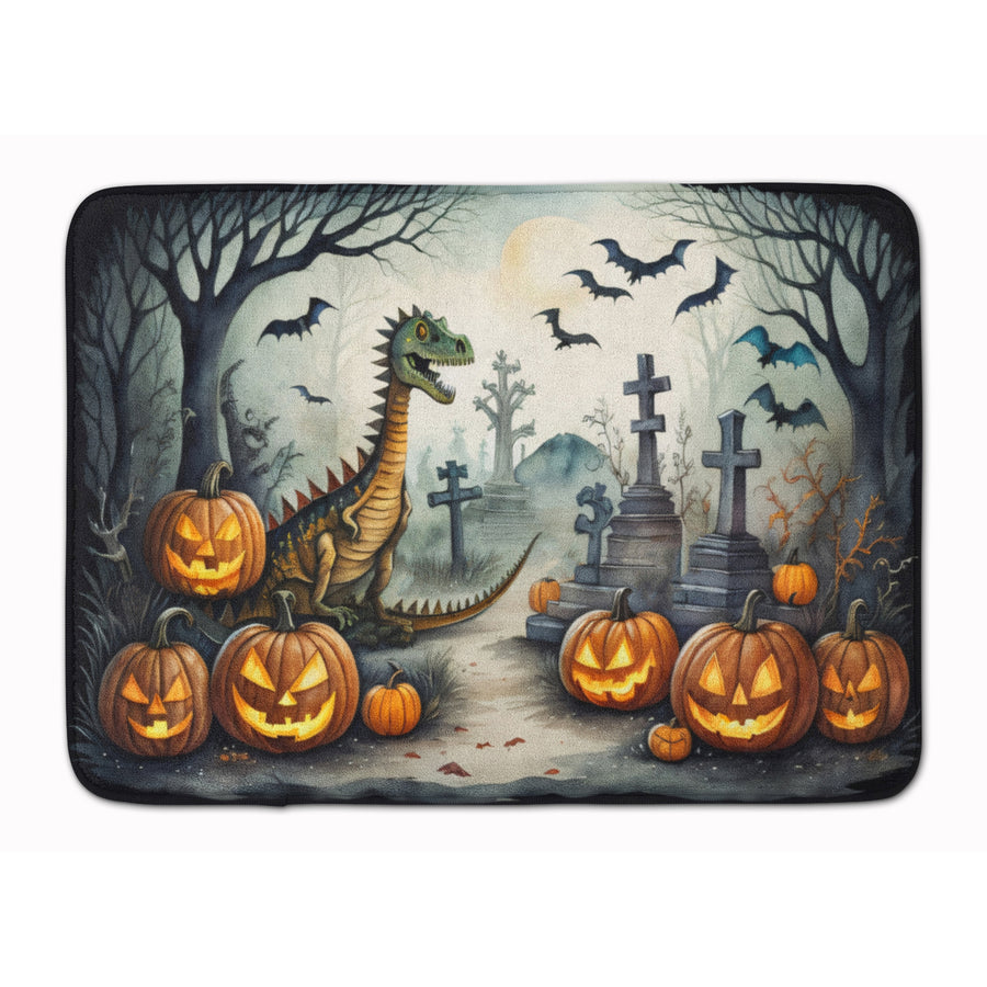 Dinosaurs Spooky Halloween Memory Foam Kitchen Mat Image 1
