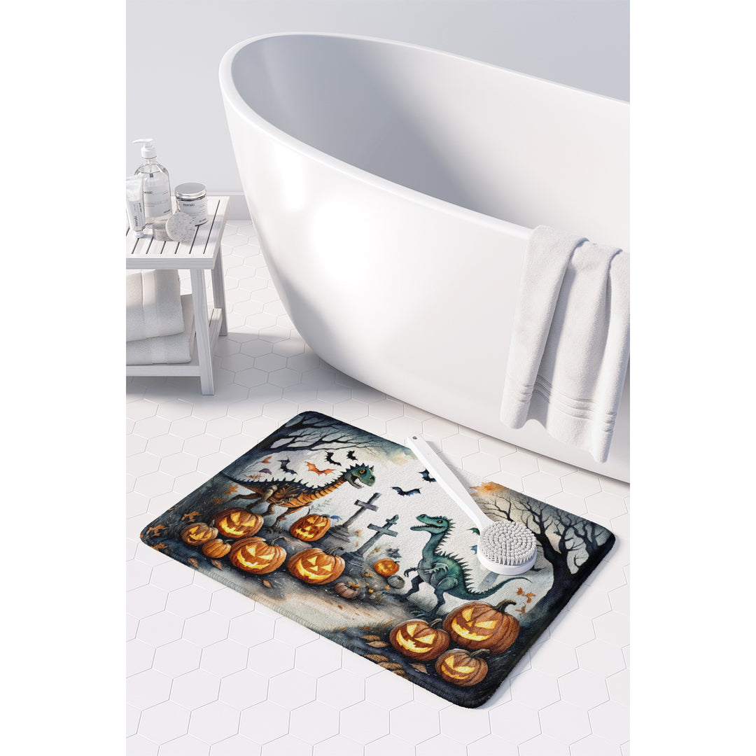 Dinosaurs Spooky Halloween Memory Foam Kitchen Mat Image 3