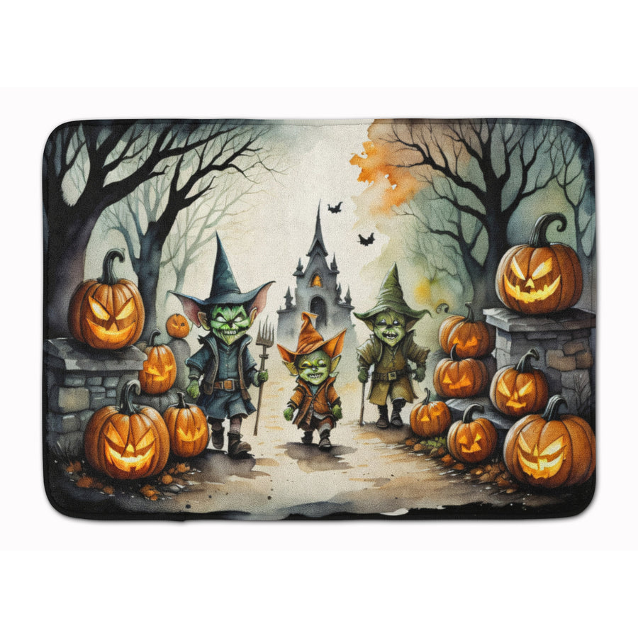 Goblins Spooky Halloween Memory Foam Kitchen Mat Image 1