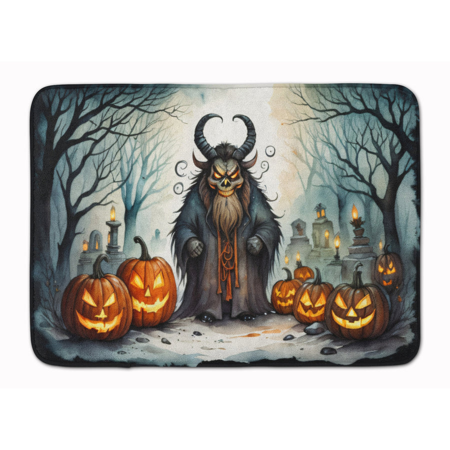 Krampus The Christmas Demon Spooky Halloween Memory Foam Kitchen Mat Image 1