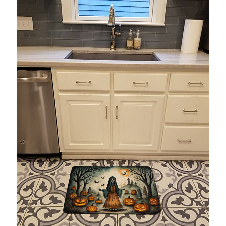 La Llorona Skeleton Spooky Halloween Memory Foam Kitchen Mat Image 2