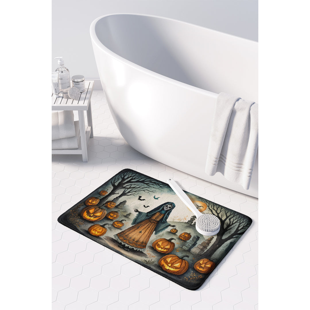 La Llorona Skeleton Spooky Halloween Memory Foam Kitchen Mat Image 3