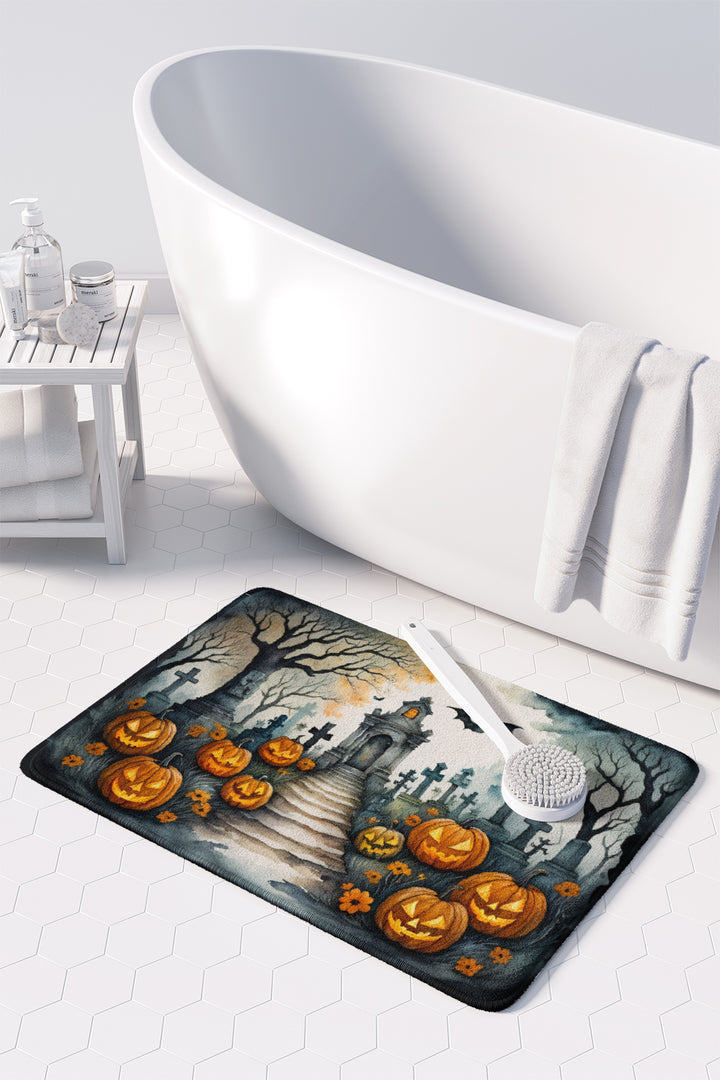 Marigold Spooky Halloween Memory Foam Kitchen Mat Image 3